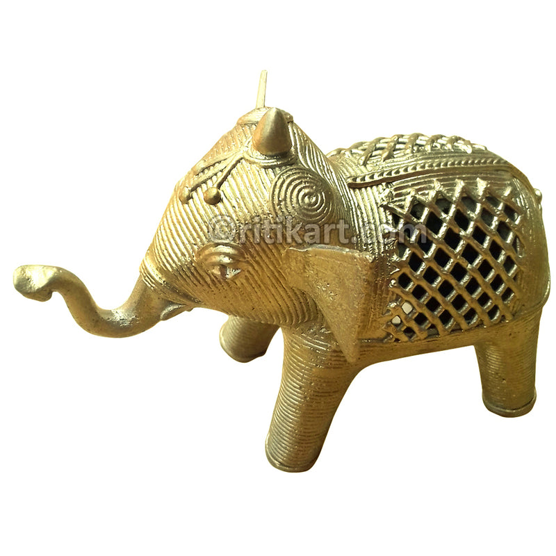 Dokra Brass King Elephant speciality Showpiece
