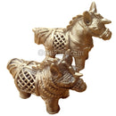 Dokra Brass two Showpiece Horse