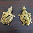 Dokra Bras Two Turtle Showpiece