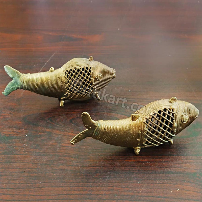 Dokra Brass Special Design Fish set-pic2