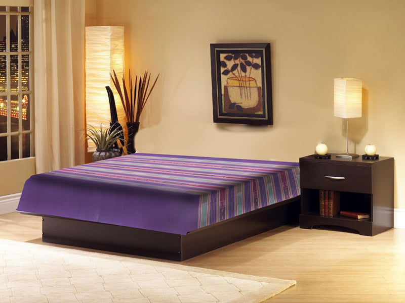 Sambalpuri Violet and Green Double Bed Cover
