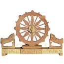 Pink Stone Konark Wheel Statue