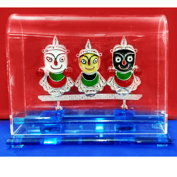 Silver Filigree Work Lord Jagannath Balabhadra and Subhadra