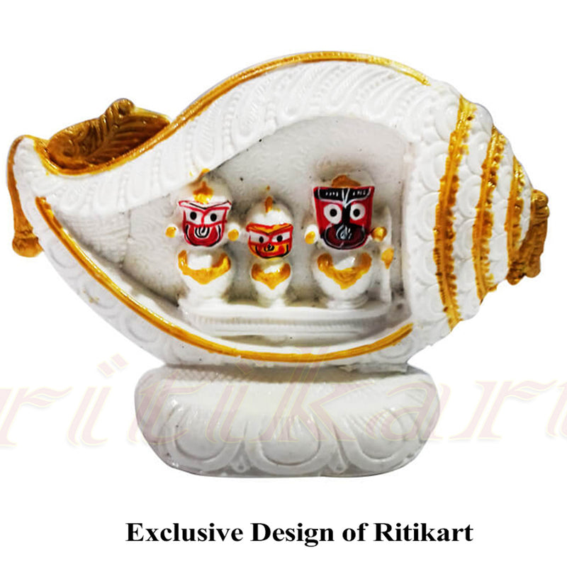 Marble Shell Design Lord Jagannath,Balabhadra And Devi Subhadra