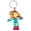 Wooden Doll Key Ring Set Of 5-pic2