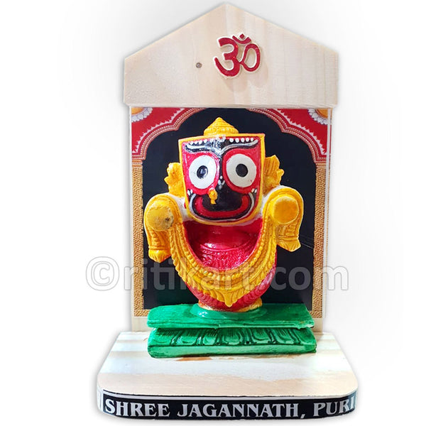 Marble Work-Multi Color Lord Jagannath Statue With Stand