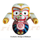 Jagannath Balabhadra Subhadra Wooden Idol 6 Inch Height Round-pc4