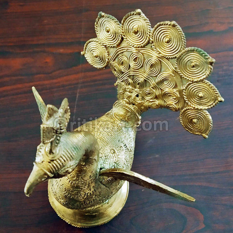 Dokra Art Product Peacock Showpiece-pic3
