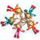 Wooden Doll Key Ring Set Of 5-pic3