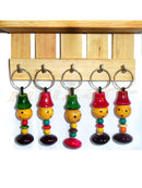 Wooden Joker Key Ring Set Of 5-pic2