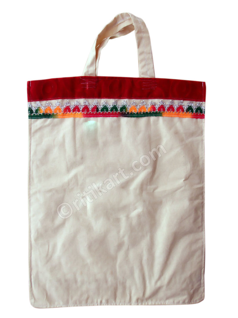 Applique Handmade Cotton Hand Bag-pc3