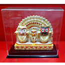 Multi Color Lord Jagannath Balabhadra And Subhadra Marble Statue pic-1