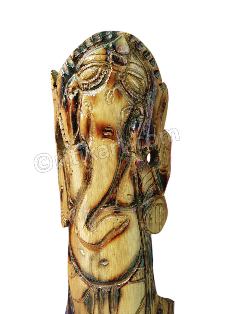 Handcrafted Bamboo Standing Lord Ganesh Statue-pic3