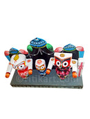Lord Jagannath Balabhadra Subhadra idol 6 Inch With Prabha pic-4