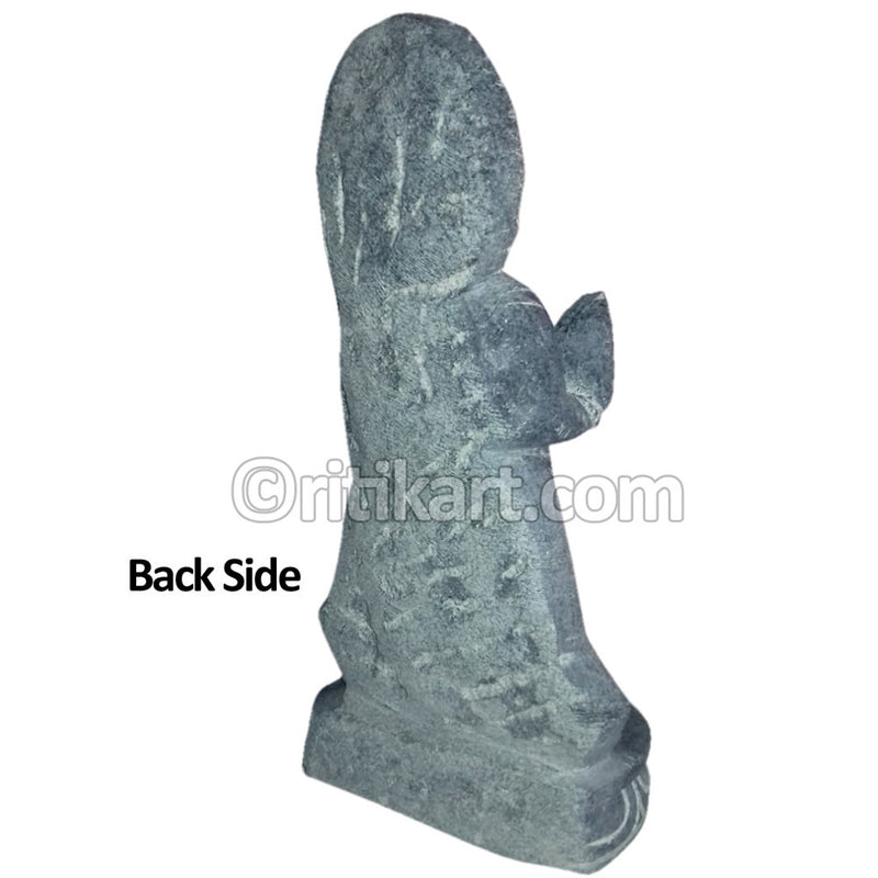 Black Granite Stone Ancient Hanuman Statue-pic3