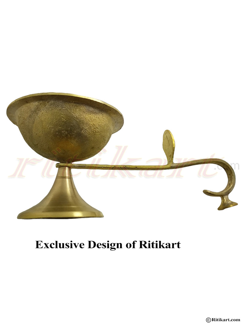Brass Karpur Aalati Stand pic-4