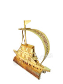 Handcrafted Bamboo Boat Showpiece-pic2