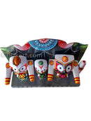 Lord Jagannath Balabhadra Subhadra 8 Inch idol With Prabha pic-2