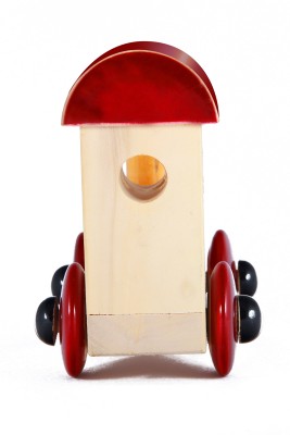 Channapatna Wooden Train Engine Toy (Red) pic-4
