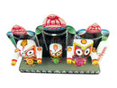 Prabhu Jagannath Balabhadra Subhadra idol 4 Inch With Prabha pic-2