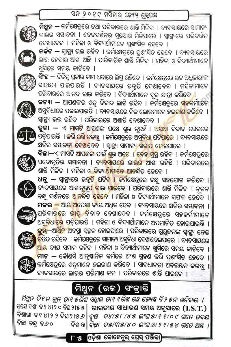 Odisha Kohinoor Press Panjika 2019-2020-pic3