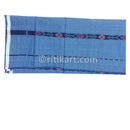 Sambalpuri Cotton Bandha Strips Sky Blue Color Lungi