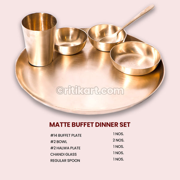 Matte Buffet Kansa Dinner Set